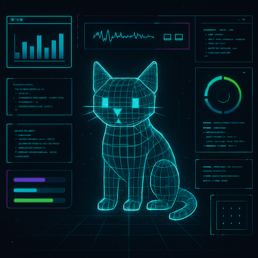 BitKitty App Icon - Cyberpunk Virtual Pet