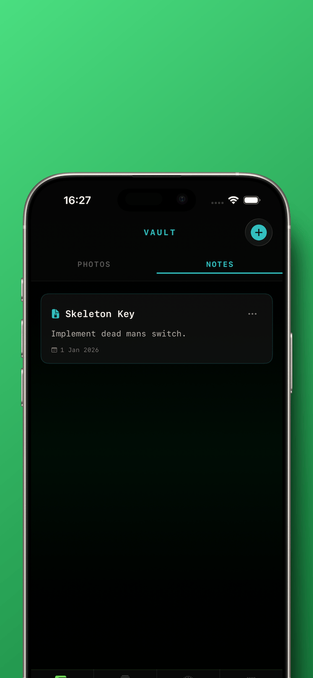 Nu11VLT Skeleton Switch dead man's switch settings showing auto-wipe timers